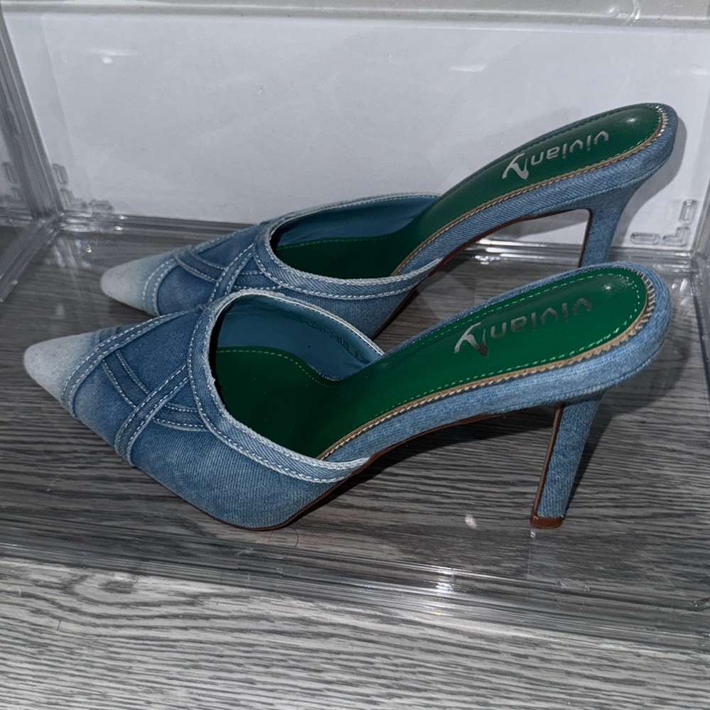 Denim Mules